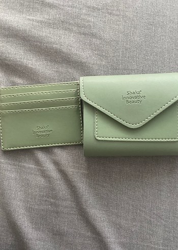 Stradivarius Yeşil Deri Fermuarlı Kadın Cüzdanı
