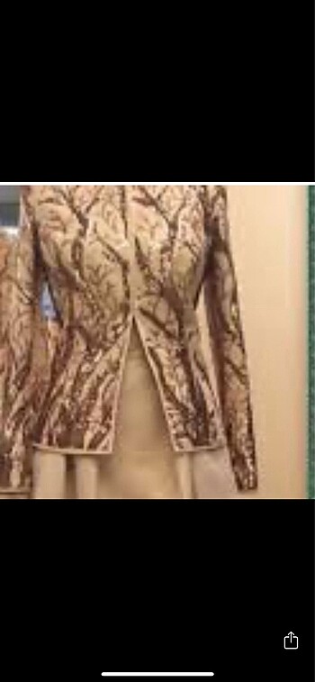 Che may ceket 36 s beden altın kök gold işlemeli - Görsel 3