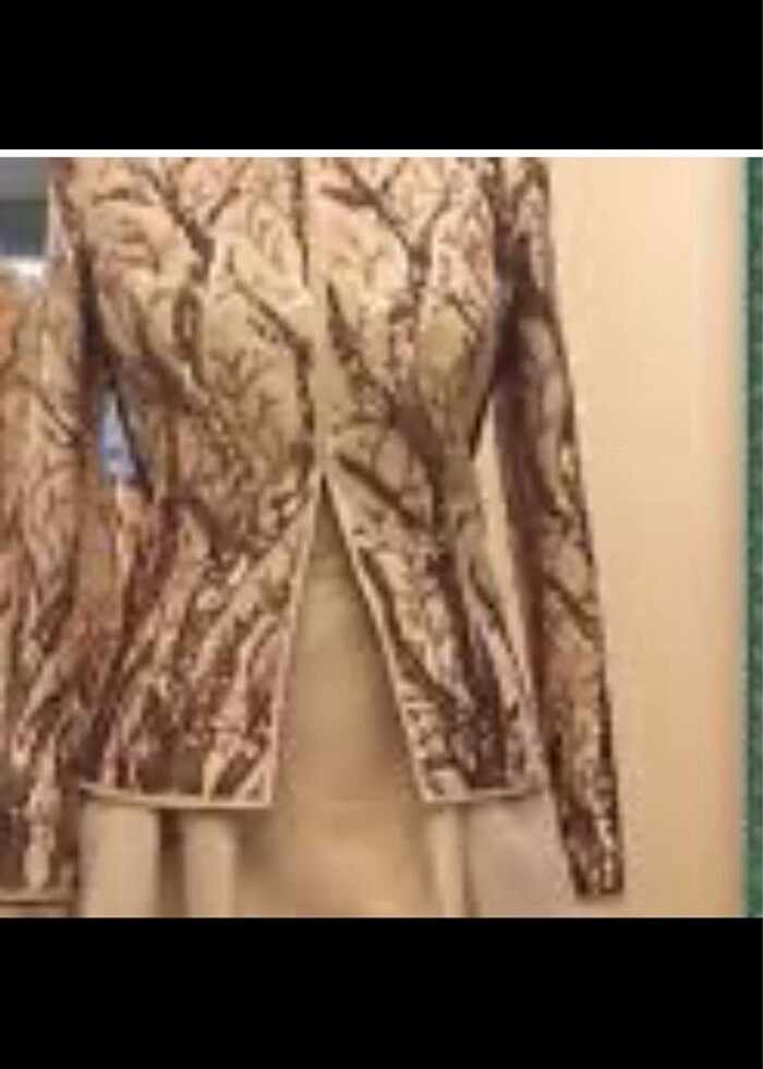 Che may ceket 36 s beden altın kök gold işlemeli - Görsel 3