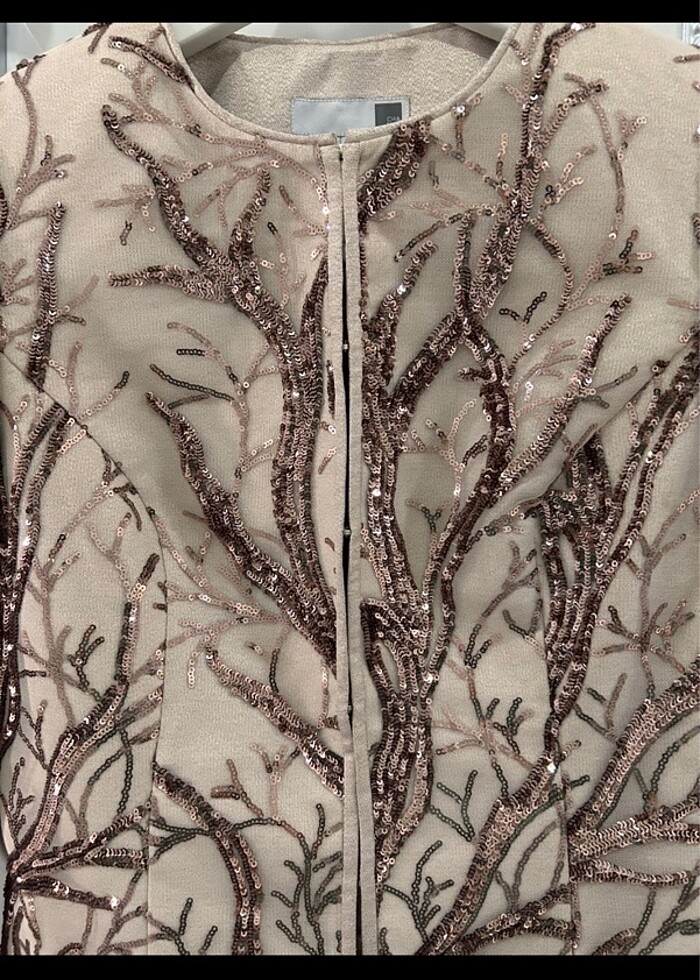 Che may ceket 36 s beden altın kök gold işlemeli - Görsel 5