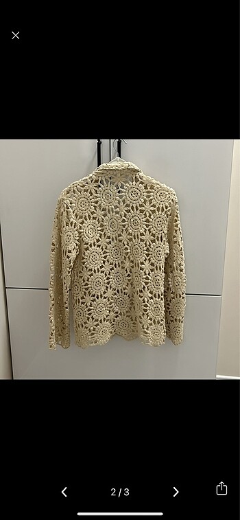 xs Beden Zara makrome bej bohem ceket 13-14 yaş