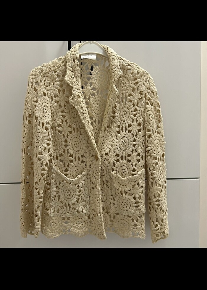 Zara makrome bej bohem ceket 13-14 yaş - Görsel 2