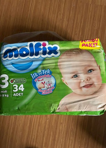 Molfix 3 numara bebek bezi(iki paket)