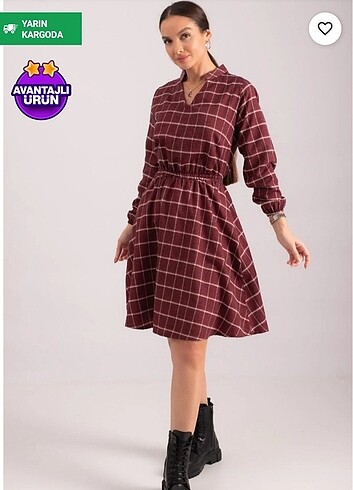 Bordo elbise