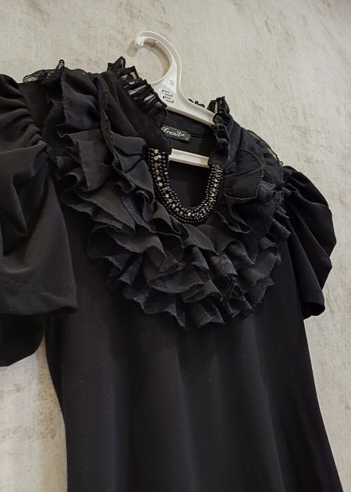 Siyah elbise - Görsel 4