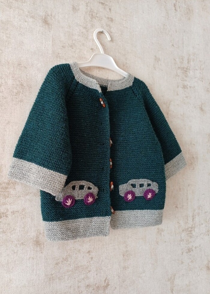 El Örgüsü bebek ceket - Görsel 2