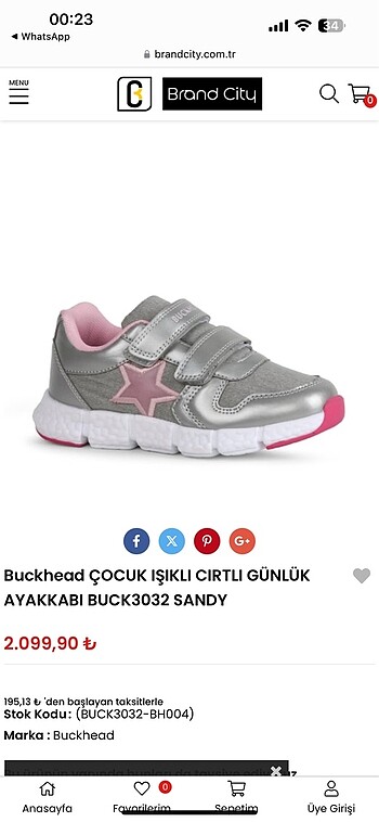 Diğer Çocuk spor ayakkabı(kız) ilkbahar -yaz sezonu (buckhead marka)