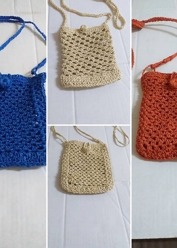 Renkli Nakışlı Örgü Kadın Çapraz Çanta