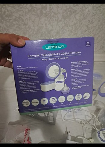  Beden Lansinoh Elektrikli Göğüs Pompası Kompakt Tekli