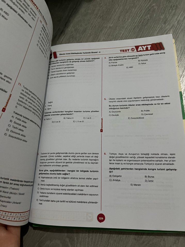 2022 Benim Hocam AYT Coğrafya Soru Bankası - Görsel 2