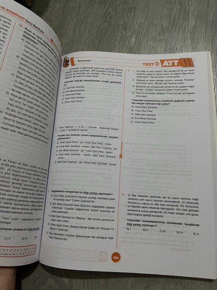 2022 Benim Hocam AYT Türk Dili ve Edebiyatı Soru Bankası - Görsel 2