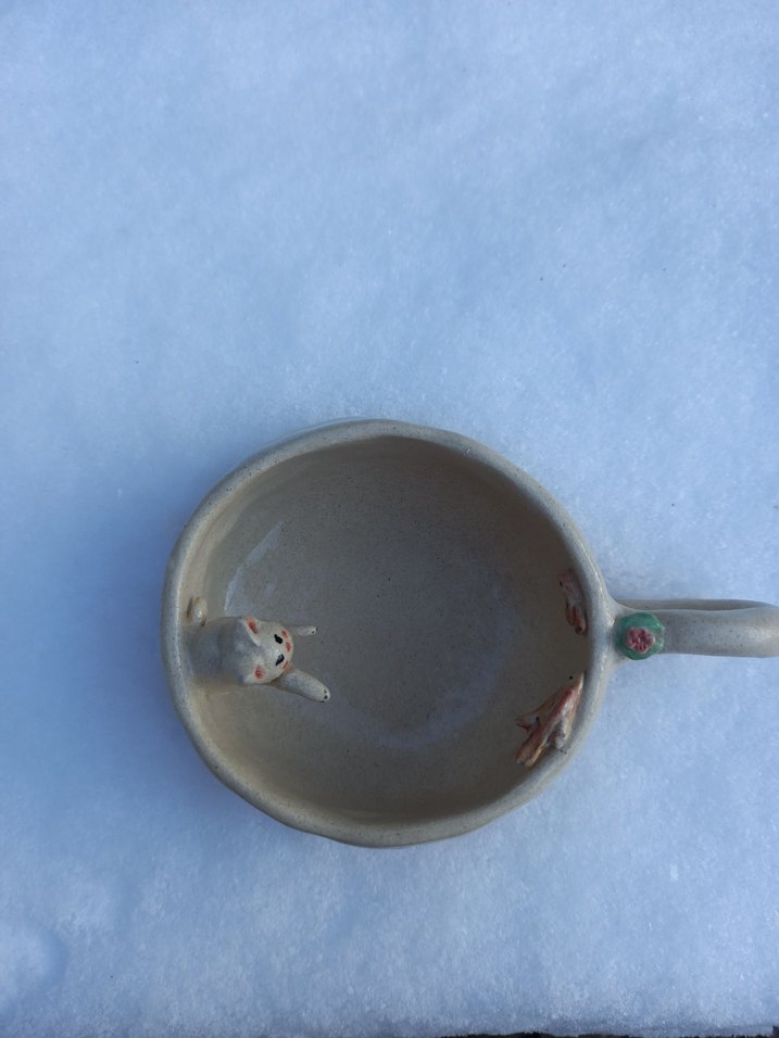 Kedili Seramik Kupa - Görsel 2