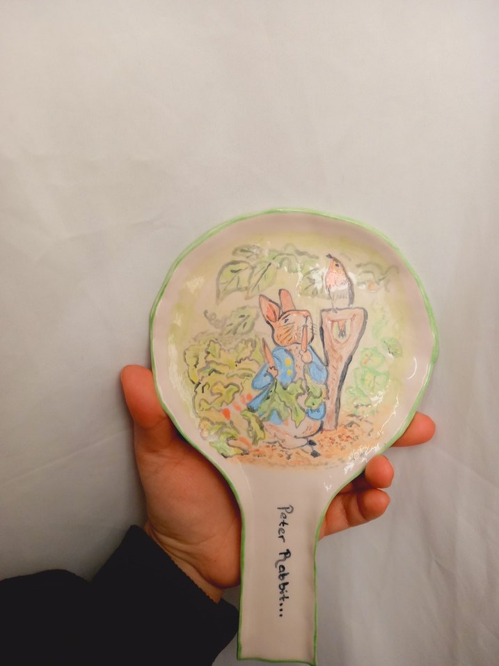 Peter Rabbit Temalı Seramik kaşıklık - Görsel 2