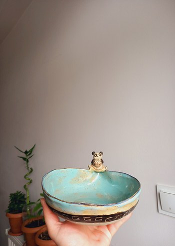 Bohem Tarzı Seramik Kase ve Figür kung fu panda stoneware kase - Görsel 7