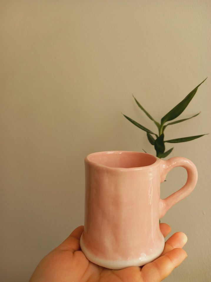 Pastel Pembe Seramik Kupa ördekli kupa mug seramik fincan - Görsel 4