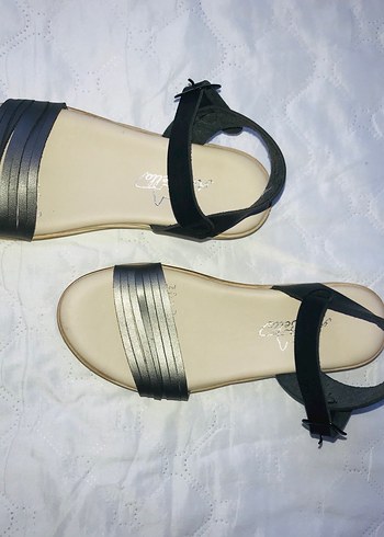Polaris Gri Kadın Dolgu Topuklu Sandalet