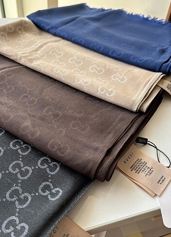  Beden camel Renk GUCCİ YÜN PAMUK ŞAL