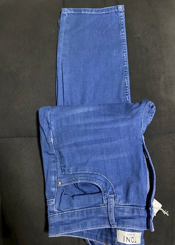 38 Beden mavi Renk Kadın Mavi Midi Denim Jean