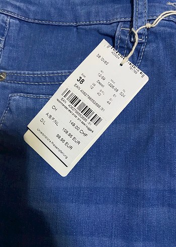 38 Beden Kadın Mavi Midi Denim Jean