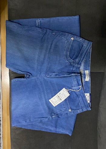 42 Beden mavi Renk Mavi Kadın Denim Normal Boy Rahat Kesim Jean