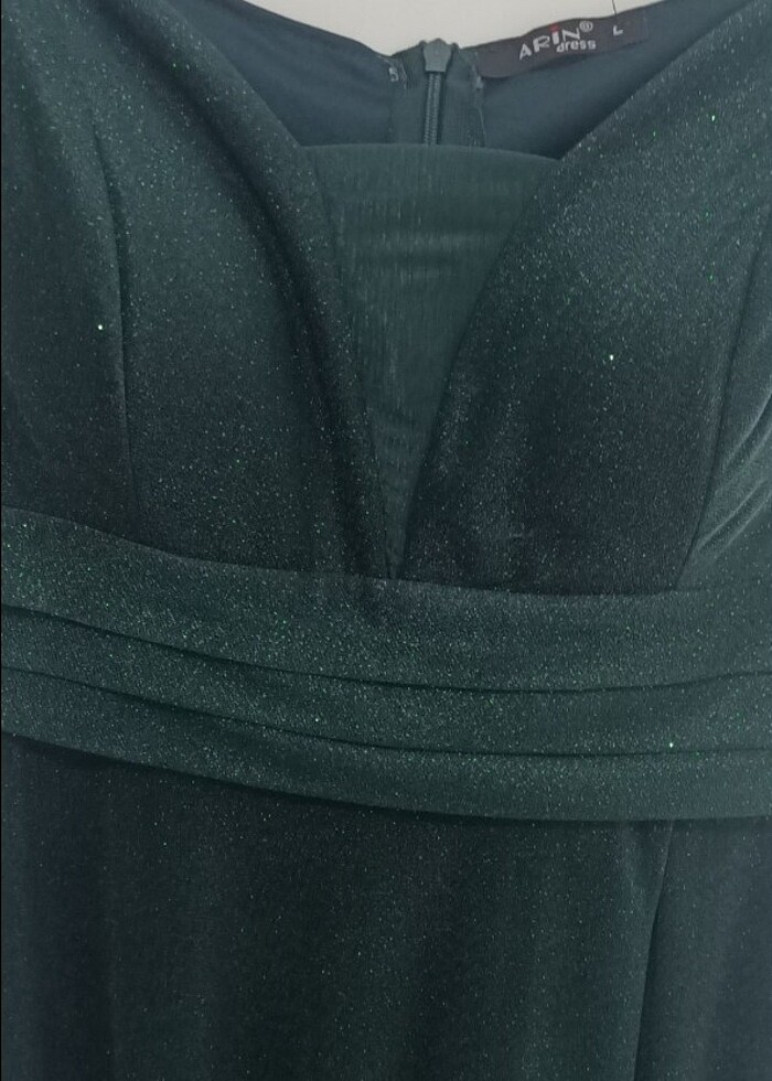 Yeşil gece elbisesi - Görsel 4