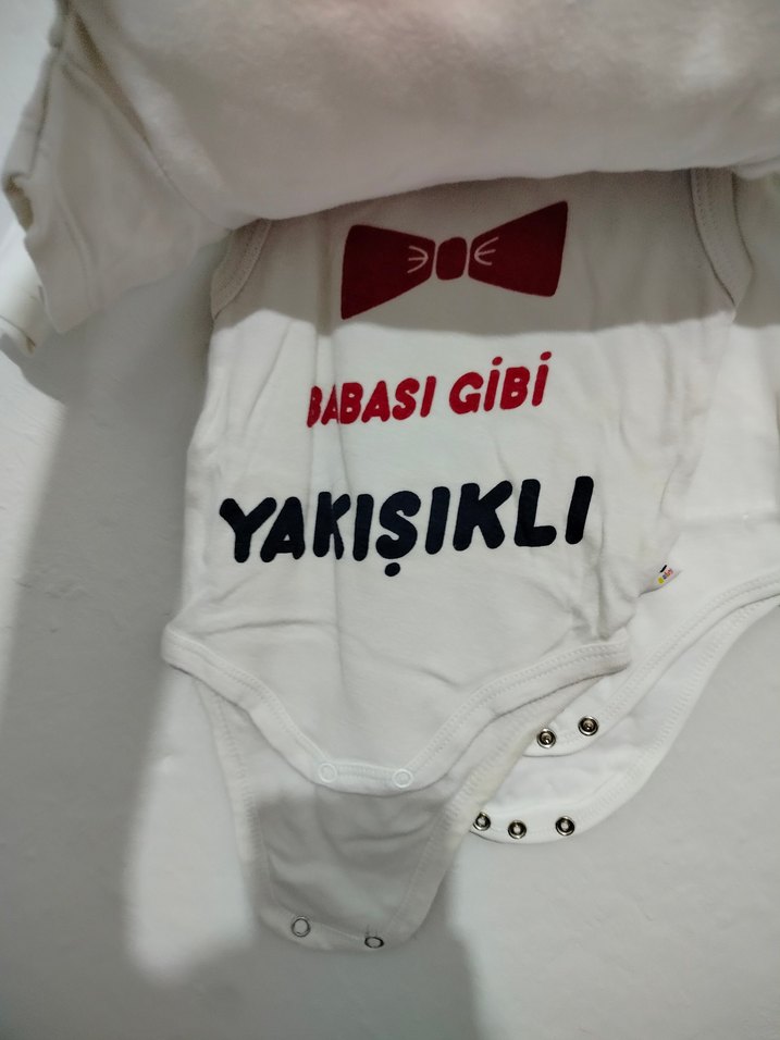 Baskılı Beyaz Kız Bebek Askısız Body - Görsel 2