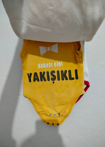 Renkli Desenli Askılı Bebek Body - Görsel 2