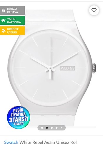 Swatch Beyaz Minimalist Unisex Saat