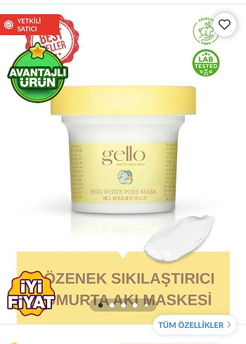 Gello Yumurta Beyazı Gözenek Maskesi - Görsel 5