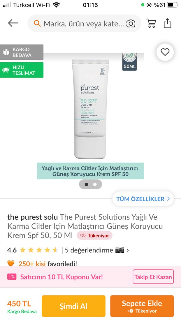 The Purest Solutions SPF 50 Güneş Koruyucu - Görsel 3