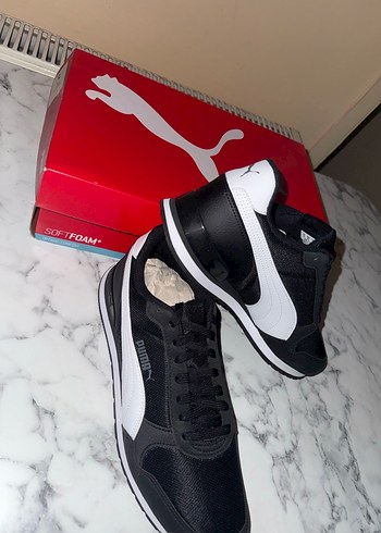 Siyah Beyaz Puma Spor Ayakkabı - Görsel 2