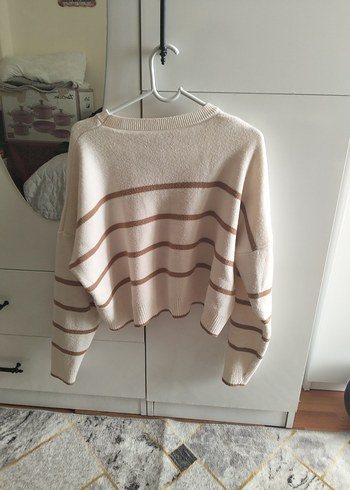 Çizgili Kadın Kazak - Görsel 2