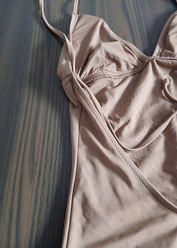 kahverengi İnce Askılı Kadın Mayo - Görsel 6