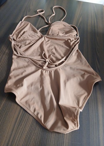 kahverengi İnce Askılı Kadın Mayo - Görsel 3