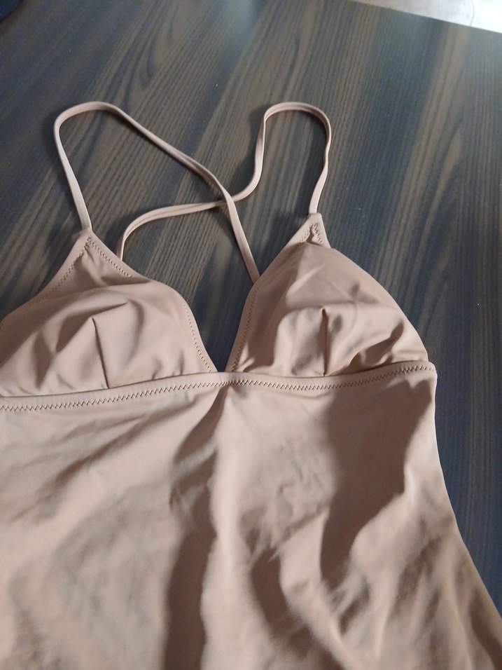 kahverengi İnce Askılı Kadın Mayo - Görsel 2