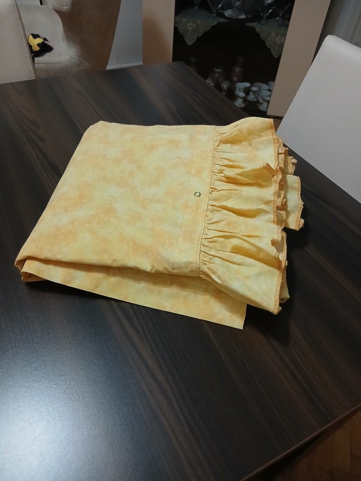 Sarı Batik Desenli Yorgan Kılıfı Çift Kişilik - Görsel 2