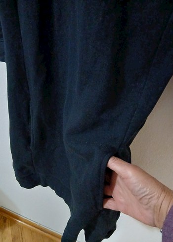 Uzun Kollu Siyah Midi Triko Elbise - Görsel 4