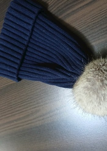 H&M  Mavi Yün Ponponlu Bere - Görsel 3