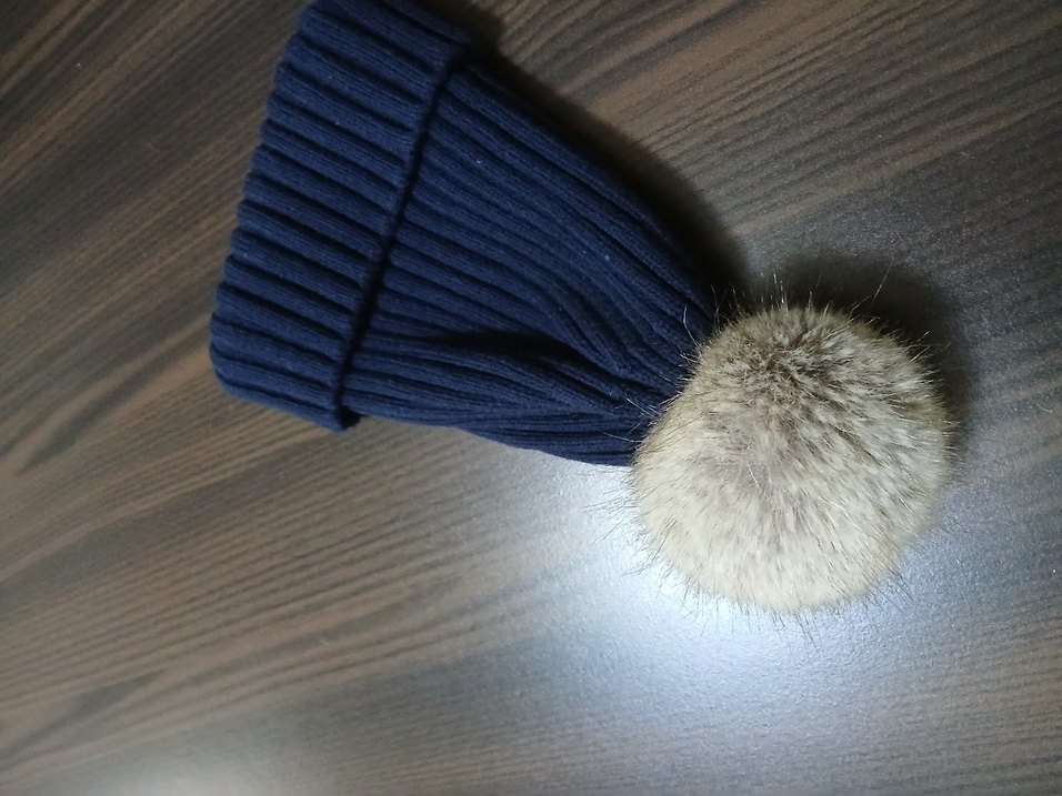 H&M  Mavi Yün Ponponlu Bere - Görsel 3