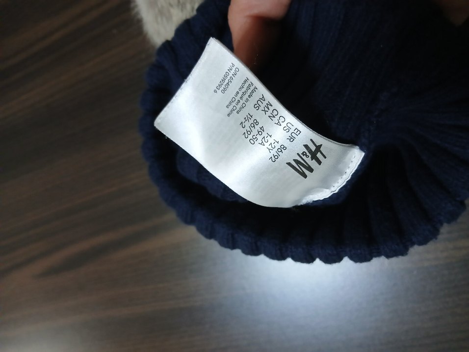 H&M  Mavi Yün Ponponlu Bere - Görsel 2