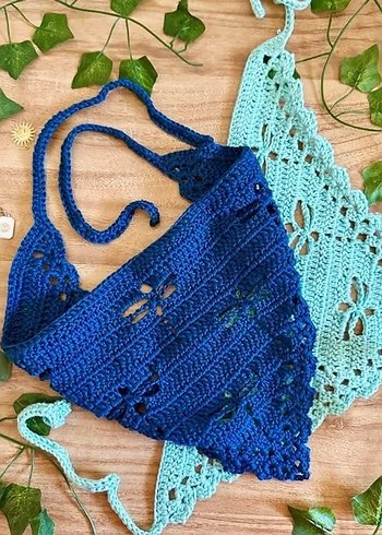 Renkli Dantel Detaylı Örgü Saç Bandı - Görsel 4