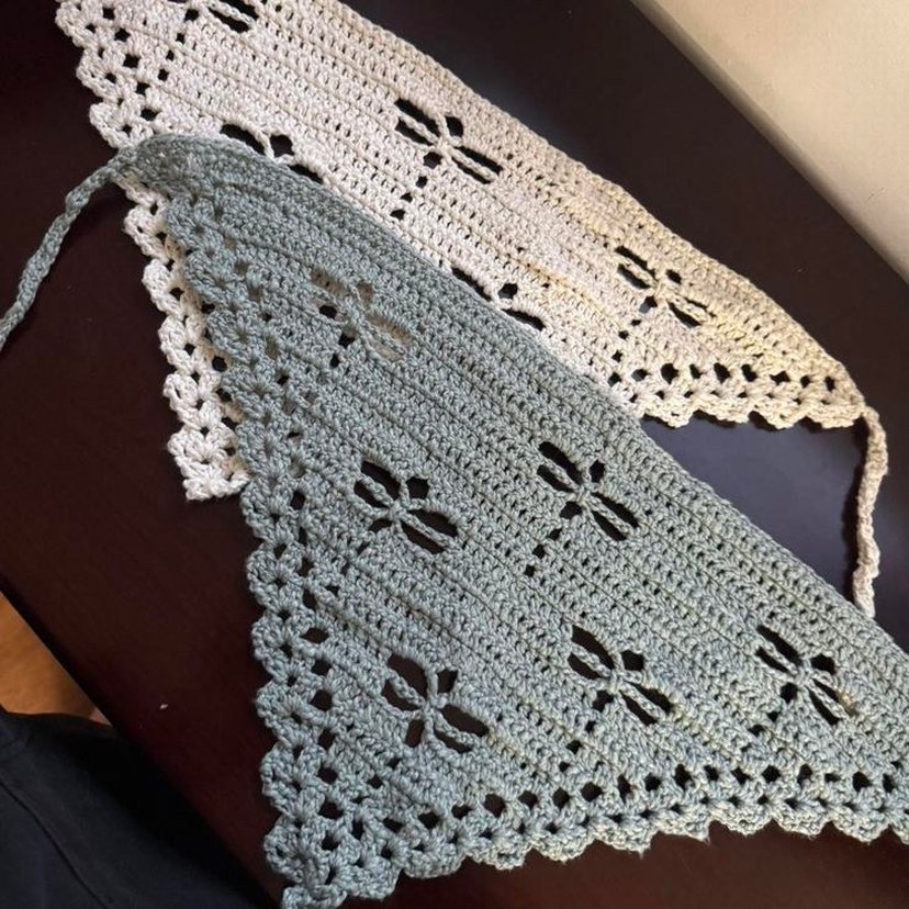 Renkli Dantel Detaylı Örgü Saç Bandı - Görsel 3