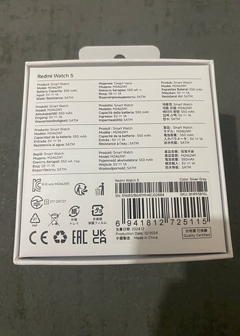 Beden Redmi Watch 5 2 AYLIK AKILLI SAAT
