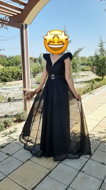 m Beden siyah Renk Gece elbisesi