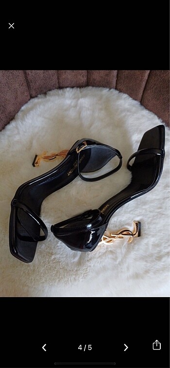 40 Beden siyah Renk Ysl topuklu ayakkabı