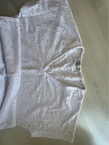 Beyaz Yırtmaçlı plaj elbisesi - Görsel 2