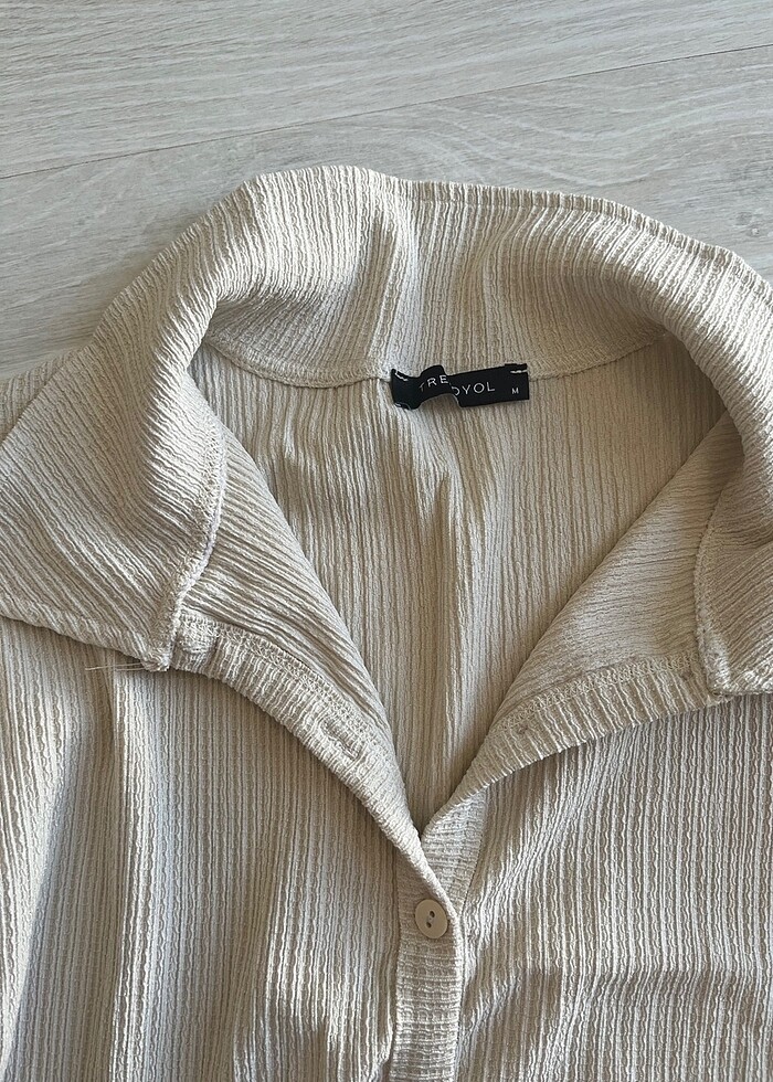 Bej şık gömlek - Görsel 2