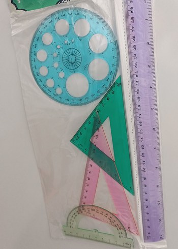 Beden Renk Çok Renkli Okul Geometri Seti,çizim seti