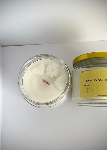 Beyaz Lavanta Kokulu Soya Mumu - Görsel 2