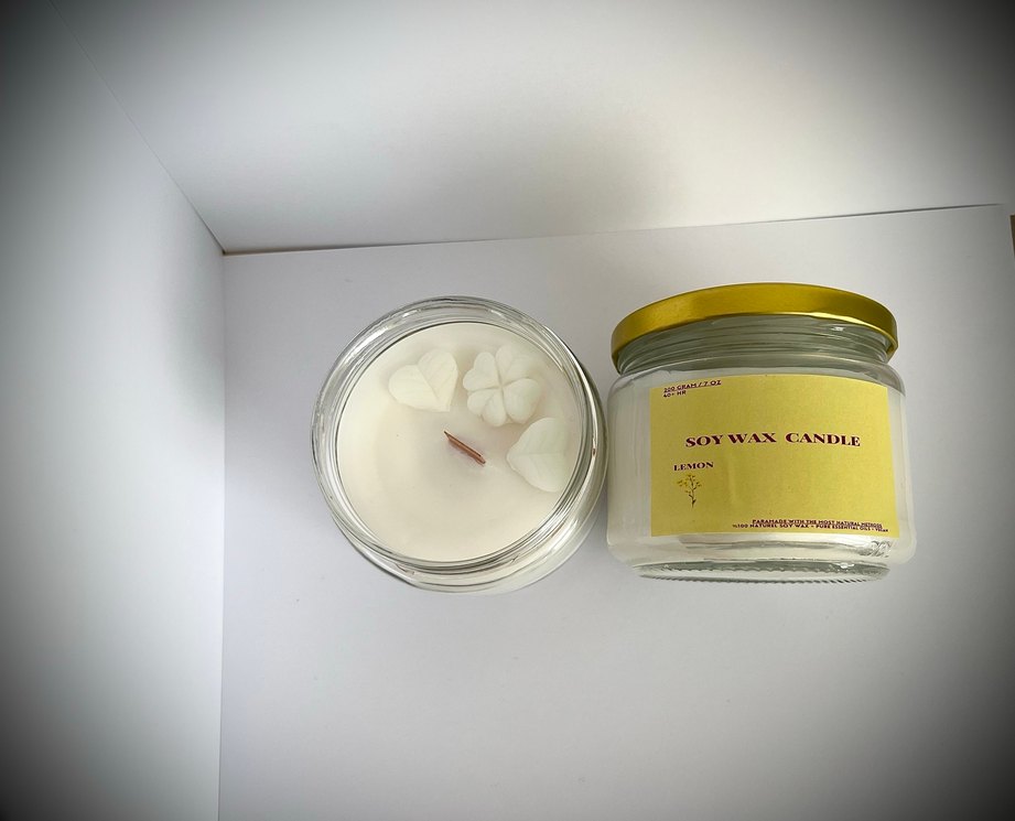 Beyaz Lavanta Kokulu Soya Mumu - Görsel 2